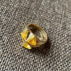 Yellow CZ ring size 6.75